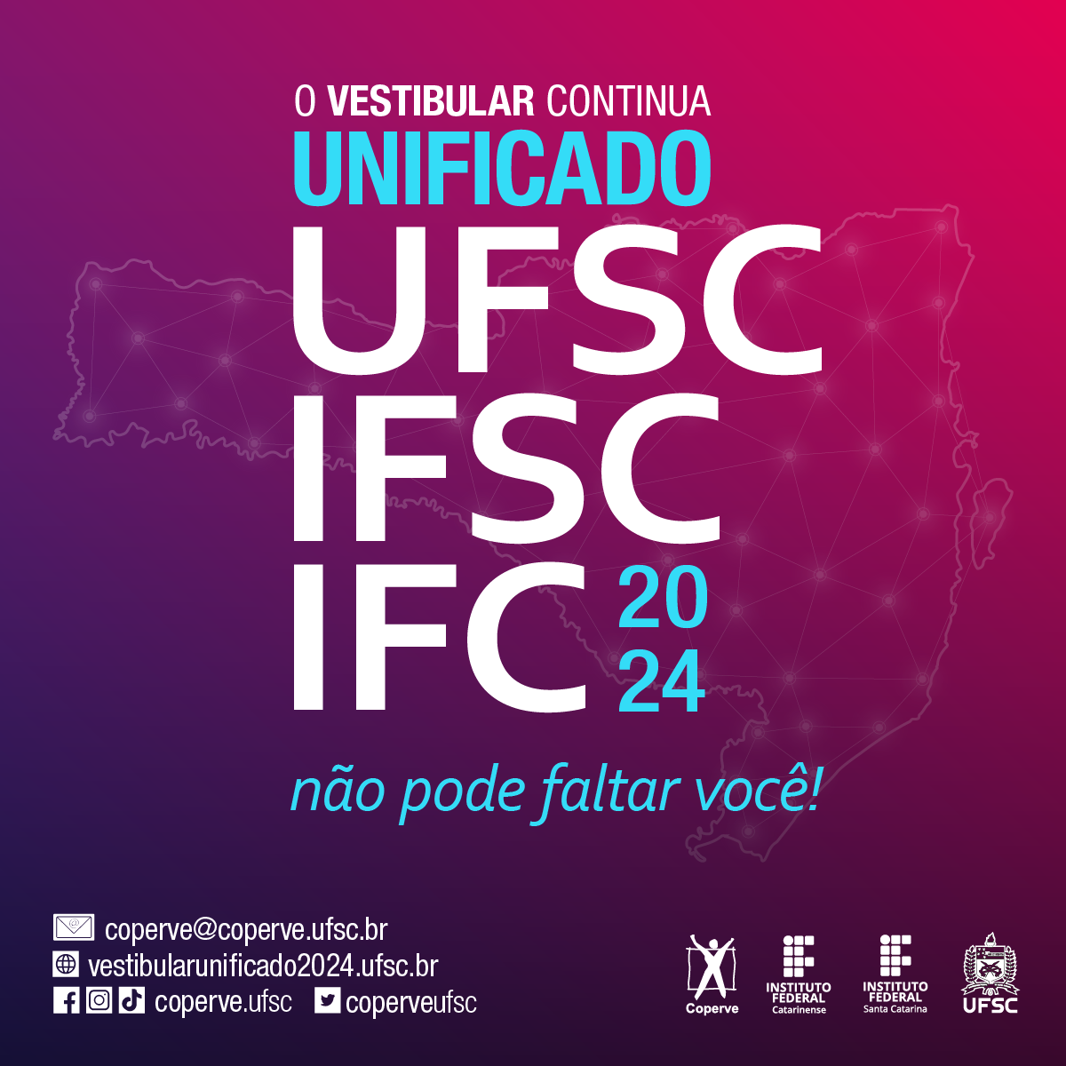 IFC, IFSC e UFSC anunciam vestibular unificado 2024 Instituto Federal